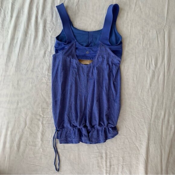 Lululemon Purple Flowy Workout Tank Top with Sports Bra Built In - Picture 2 of 3